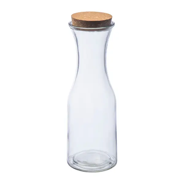 Üveg kancsó parafadugóval, 1000 ml