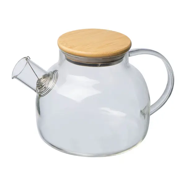 Üveg kancsó bambusz tetővel, 1000 ml