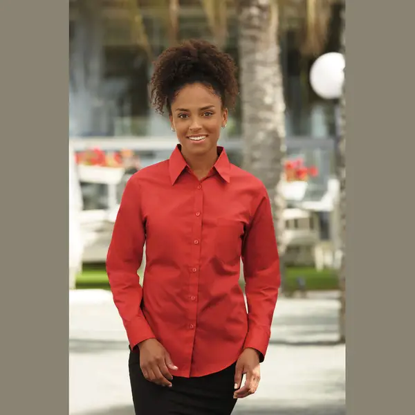 Lady Fit Long Sleeve Poplin Shirt