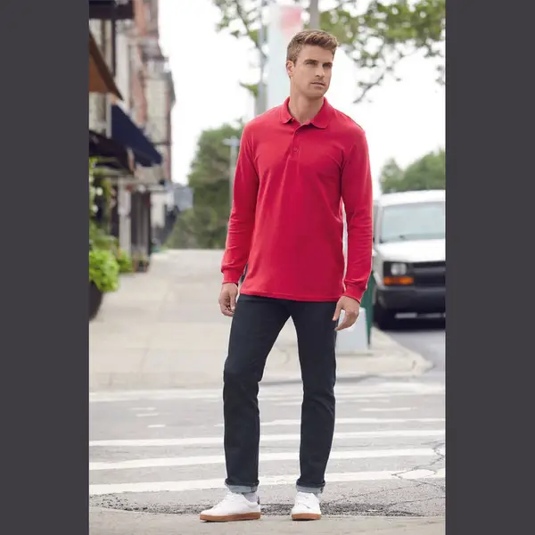 Premium Cotton® Adult Longsleeve Double Piqué Polo