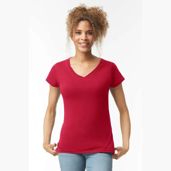 Softstyle® Női V-Nyakú Póló