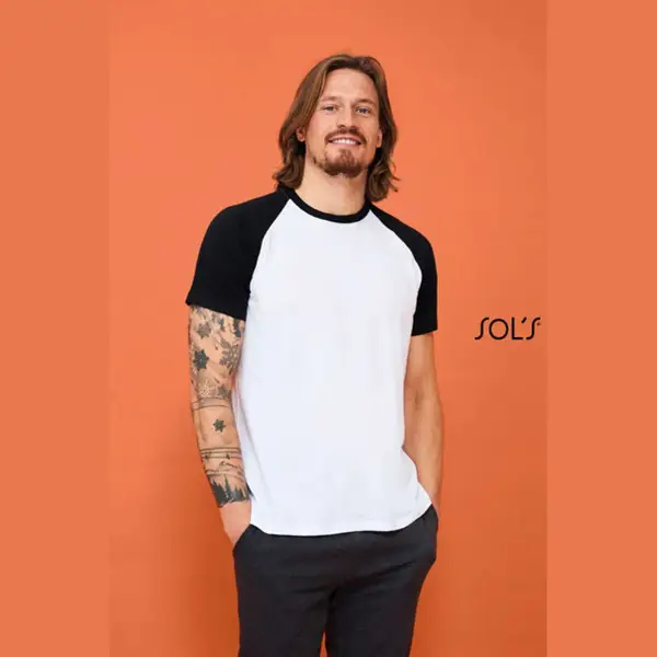 Sol'S Funky - Férfi 2 Színű Raglán Ujjú Póló