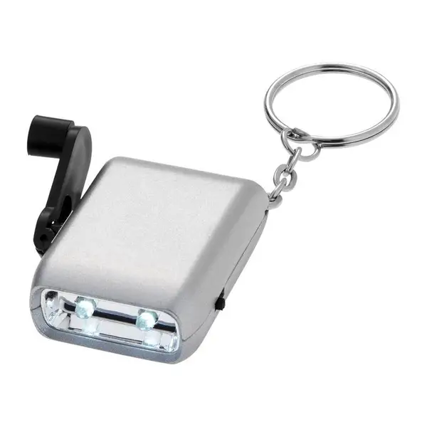 Kulcstartó - dinamós zseblámpa 2 LED lámpával