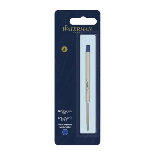 Filling into the Waterman ball pen, Silver, Sky Bl